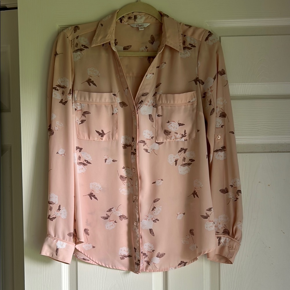 Candie's Pink Floral Blouse